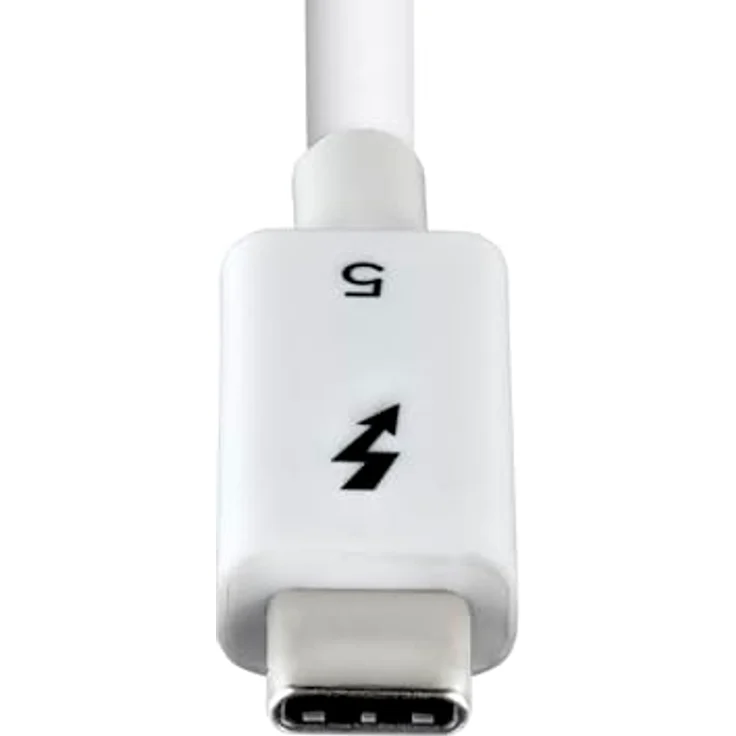 StarTech 80cm Thunderbolt 5 Kabel USB-C, 80Gbps, 240W PD, Dual 8K 60Hz, TB4, USB4, weiß – Bild 5