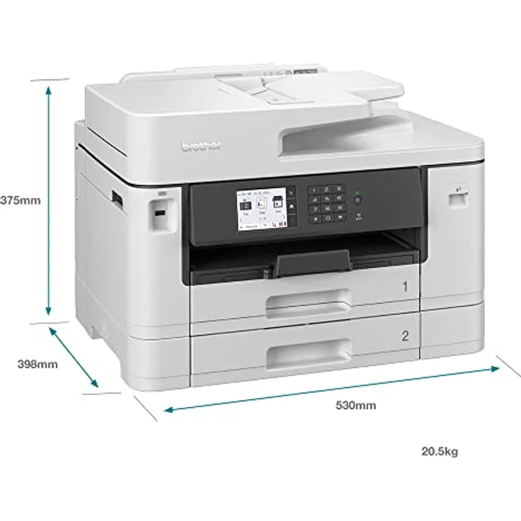 Brother MFC-J5740DW, Tintenstrahl Multifunktionsdrucker A3 mit 1200 x 4800 DPI, WLAN, 28 IPM, 3,5 Zoll Farb-LCD-Touchscreen – Bild 3