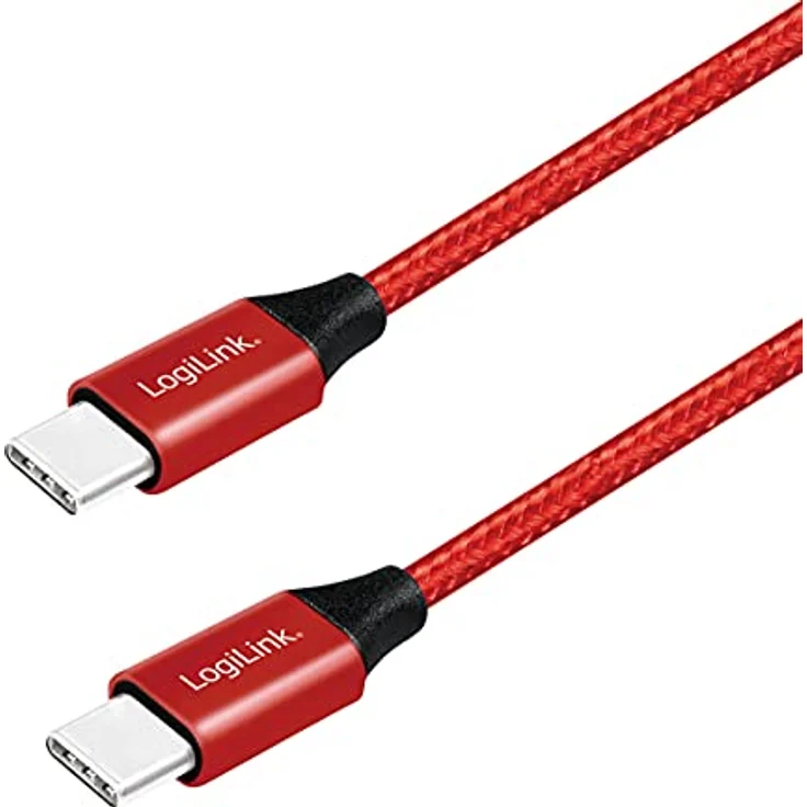 USB 2.0 Anschlusskabel, USB (Typ C) zu USB (Typ C) rot, 0,3m – Bild 2