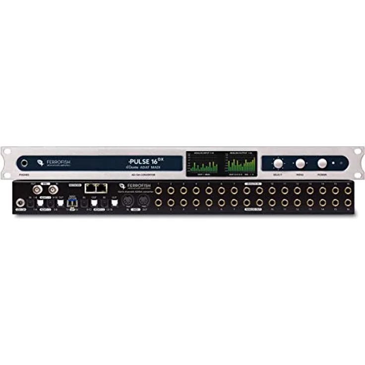 Ferrofish Pulse 16 DX, 16 Out AD/DA Konverter mit Dante, MADI und ADAT, durchdachte Routing-Matrix
