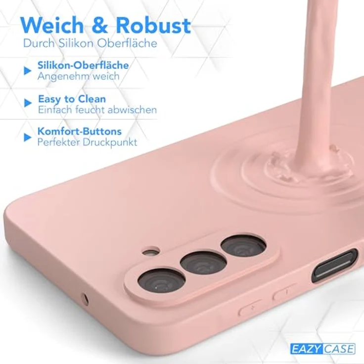 EAZY CASE Silikonhülle für Samsung Galaxy A26 5G, dünn und stoßfest in Pastell Rosa mit Kameraschutz und kratzresistentem Design – Bild 5