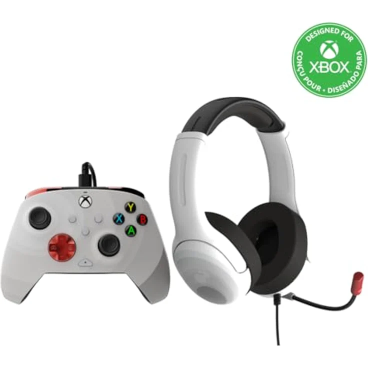 PDP REMATCH Advanced Wired Controller, Gamepad für PC, Xbox One, Xbox Series S/X, kabelgebunden, USB Typ-C, Radial White – Bild 2