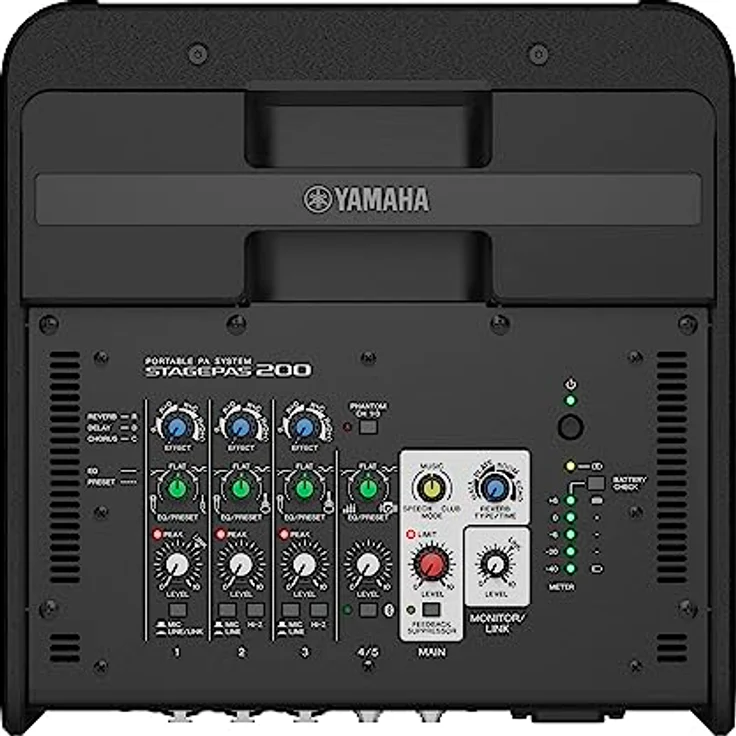 Yamaha Stagepas 200 BTR, Aktives PA-System mit 180 W, Bluetooth und 5-Kanal-Digitalmixer, Schwarz – Bild 4