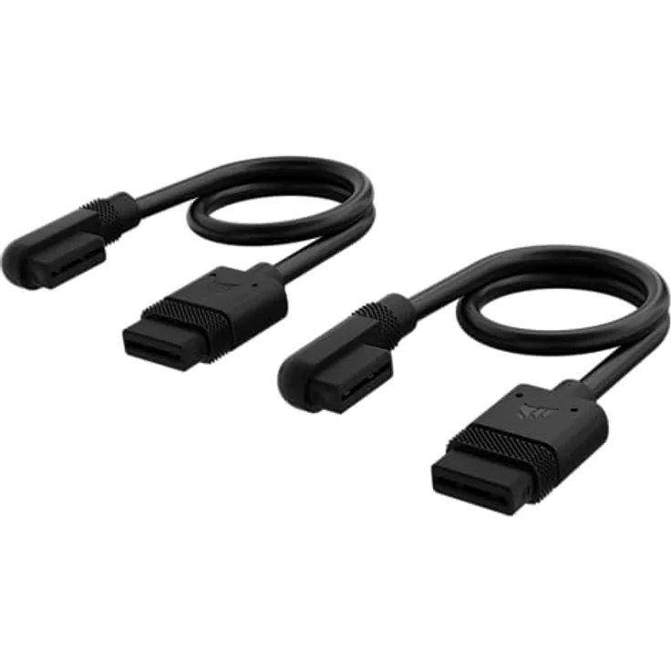 Corsair iCUE LINK Slim-Kabel - 200mm Gerade/Schlank 90° - Schwarz