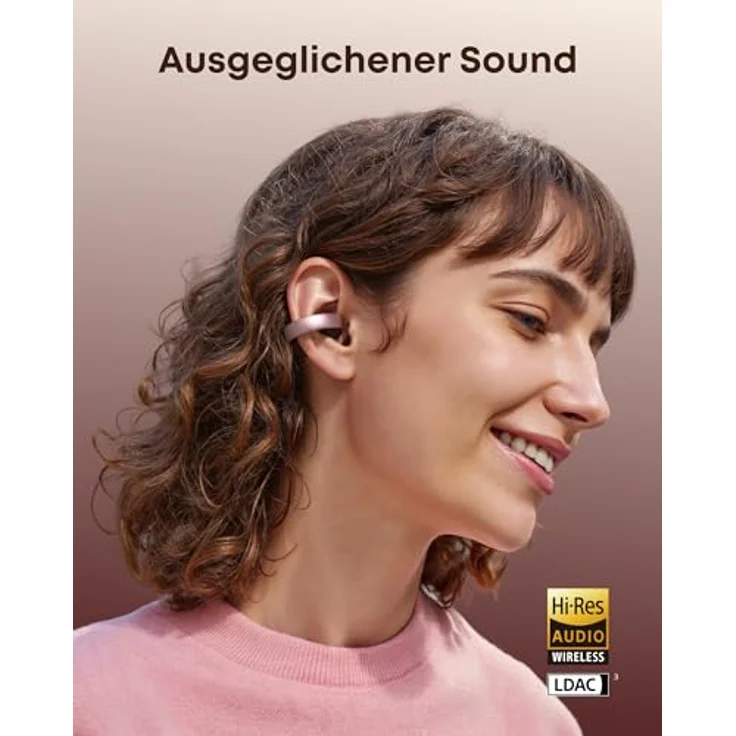 Soundcore AeroClip by Anker, Open-Ear Bluetooth Earbuds, 4 KI-gestützte Mikrofone, Hi-Res, Blau – Bild 5