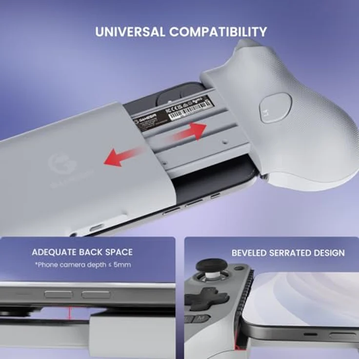 Gamesir G8 Galileo, Gaming Controller mit Hall-Effekt-Sensing-Sticks für präzise 360°-Steuerung, Silber-Schwarz – Bild 7