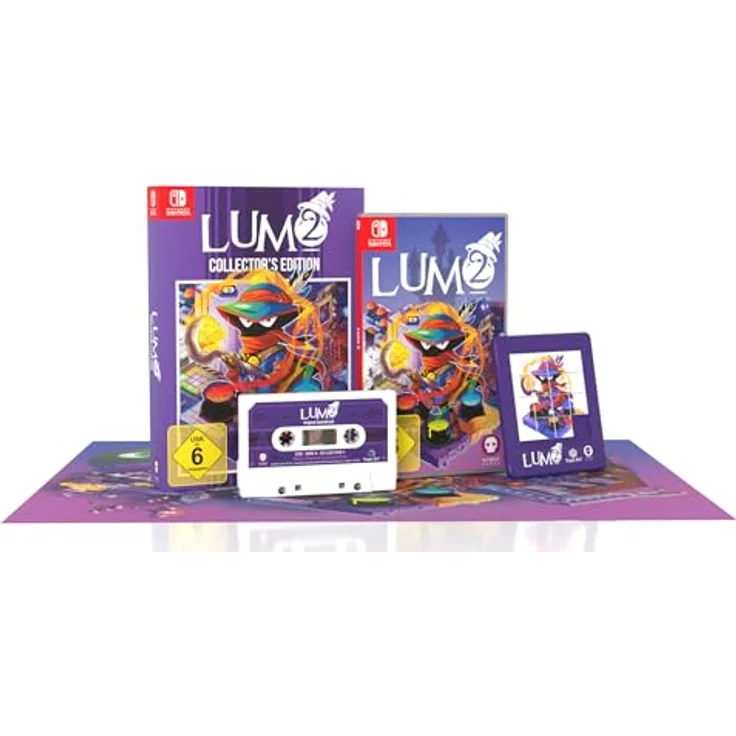 NUMSKULL GAMES Lumo 2 Collector's Edition, Nintendo Switch Spiel mit Retro-Jump'n'Run und Sammelobjekten, inklusive BSO-Kassette, Poster und Abzeichen in Sammlerbox – Bild 2