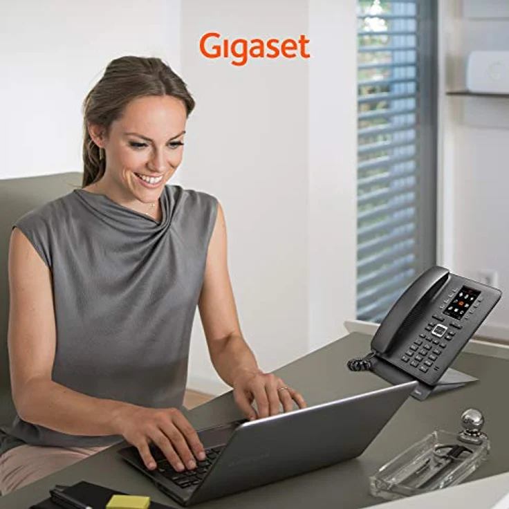 Gigaset T480HX Büro Telefon - schnurloses DECT Tischtelefon mit Headset-Anschluss, Freisprechfunktion, Farbdisplay - Kompatibel mit Fritzbox, schwarz – Bild 6
