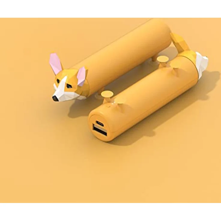 Powerbank Power Pet - Externer Akku für Smartphones - Laden mit 4800 mAh - Ladegerät für 2 Handyakkus - Portable Akkubank mit Soft Touch - 2A Schnelladefunktion - Externe Power Bank Corgi - Mob – Bild 4
