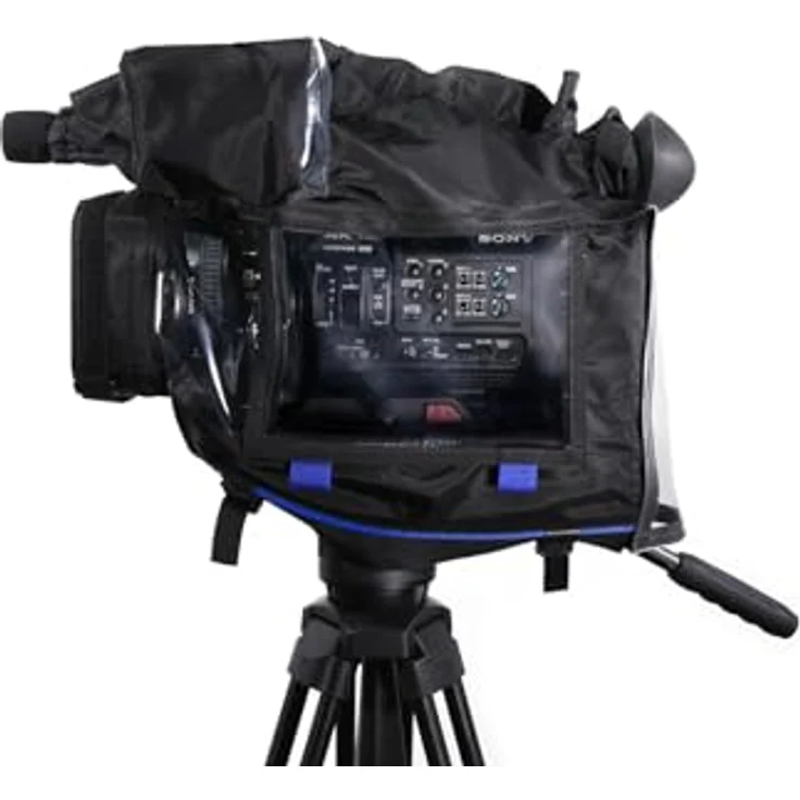 camRade rainCover Handheld, Universelle Regenhülle für größere Handvideokameras, blau – Bild 4