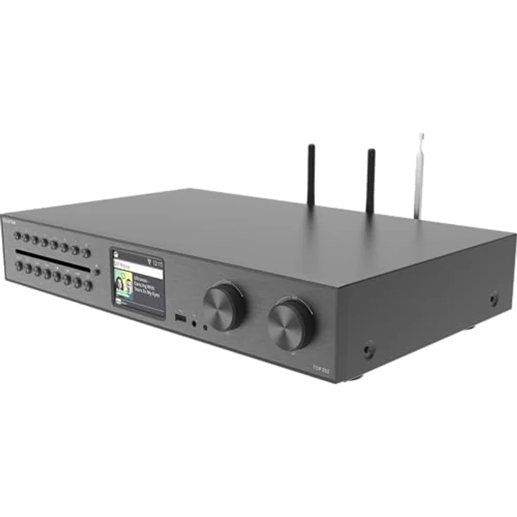 TELESTAR TOP 550, HiFi-System mit Verstärker und CD-Player, 43 cm, 2 × 30 W, Internetradio/DAB+, Bluetooth 5.3, USB-Aufnahme, Streamingdienste – Schwarz – Bild 3