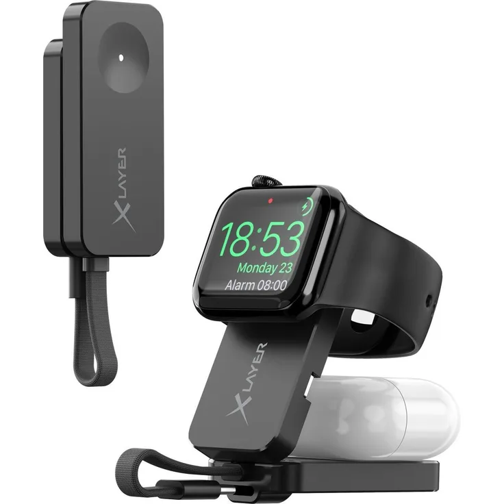 Xlayer 3-in-1 Power Stick Ladestation, 60 W Powerbank, kabelloses Laden, schwarz