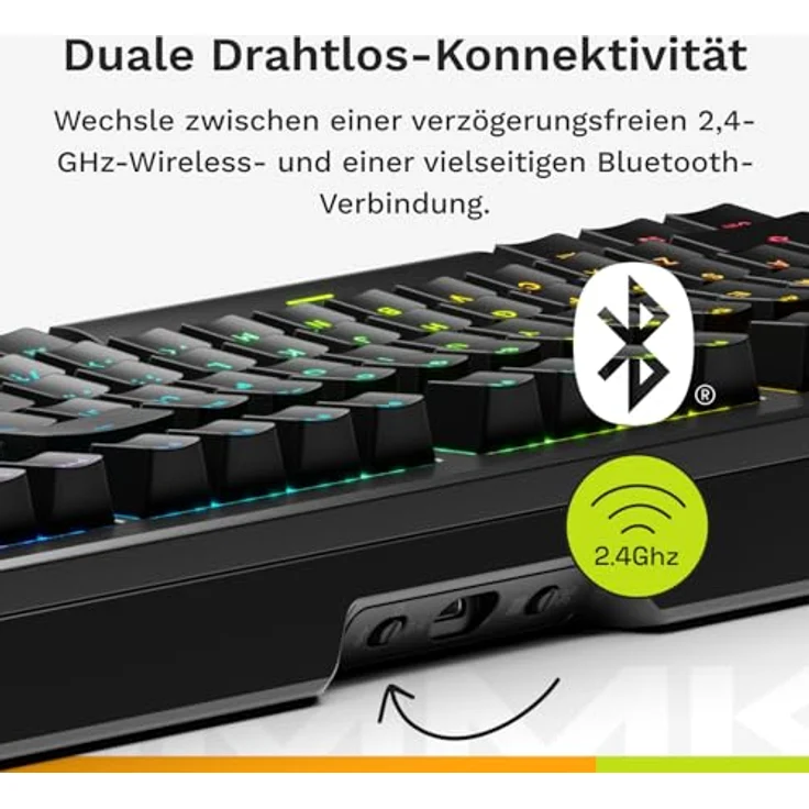 Glorious GMMK 3 Pro HE Wireless 75 % Gaming-Tastatur, ANSI (US), Fox HE Switches, kabellos, schwarz – Bild 8