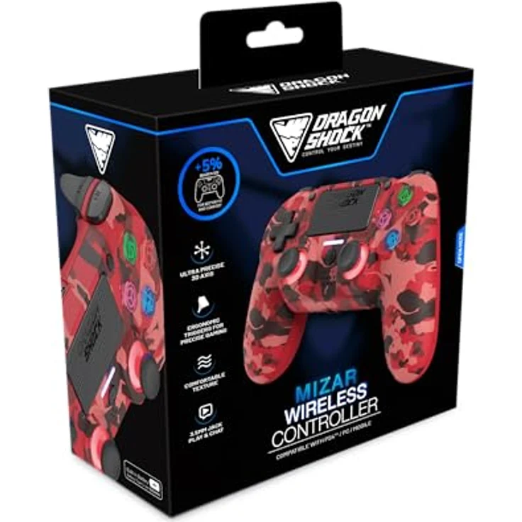 Dragonshock Mizar Gamepad für PlayStation 4, Analog / Digital, Kabellos, Bluetooth, Versandkostenfrei – Bild 6