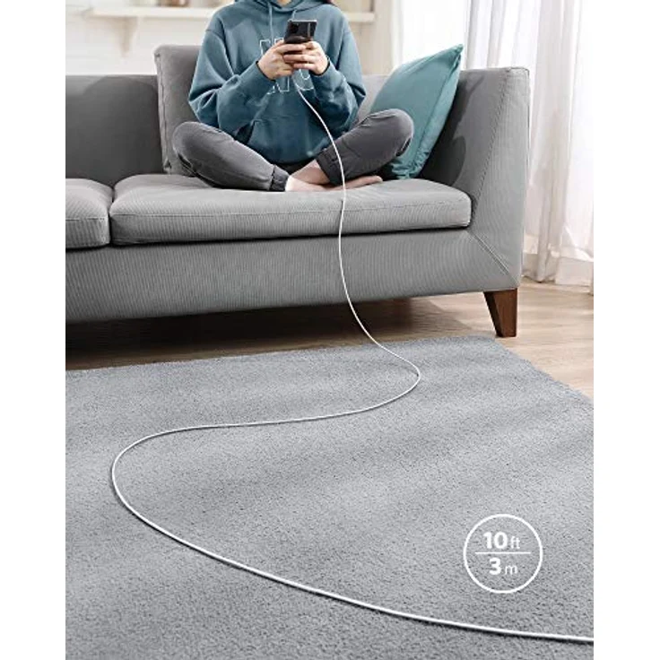 Anker New Nylon USB-C to USB-C 100 W Cable, 3 m, silber (A8758041) – Bild 3