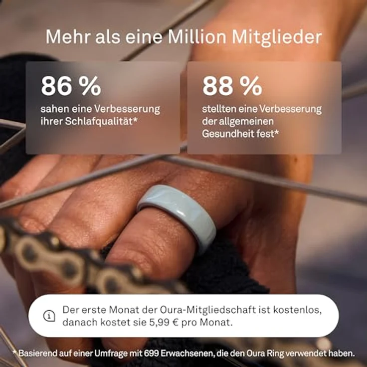 Oura Ring 4 Ceramic (6, Tide), Smart Ring in Grün mit fortschrittlicher Gesundheitsüberwachung und bis zu 8 Tagen Akkulaufzeit – Bild 7