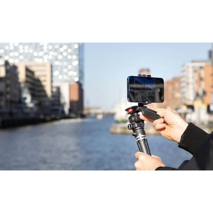 Rollei Creator Grip Ministativ, Dreibeinstativ für Kompaktkameras und Smartphones, 360° drehbarer Kopf, rutschfester Halt, leicht und kompakt – Bild 7