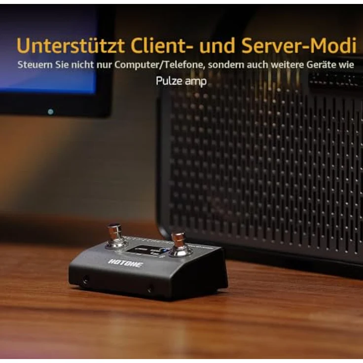 HOTONE BT MIDI Fußcontroller Pedal, 2-Tasten Wireless Controller mit Bluetooth und wiederaufladbarem Akku, bis zu 12 Stunden Laufzeit – Bild 4
