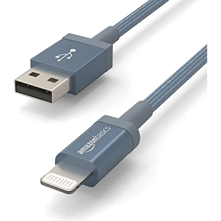 AmazonBasics – Verbindungskabel Lightning auf USB-A, Nylon-umflochten, MFi-zertifiziertes Ladekabel für iPhone, dunkelgrau, 91,2 cm – Bild 3