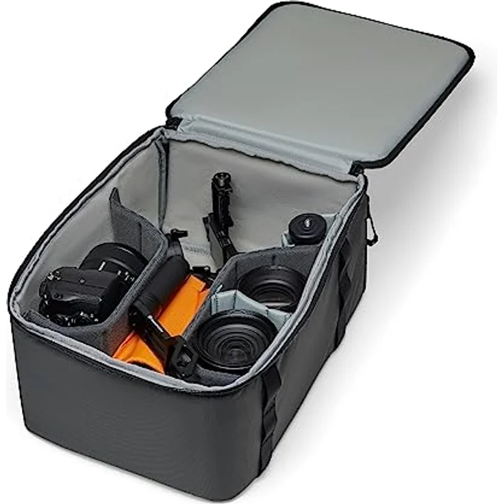 Lowepro GearUp PRO Camera Box XXL II, Kamerabox, Hartschalen-Case für Spiegellose und Spiegelreflexkameras, Tasche mit Verstellbaren Trennwänden für einen Kamerarucksack, Kameratasche – Bild 4