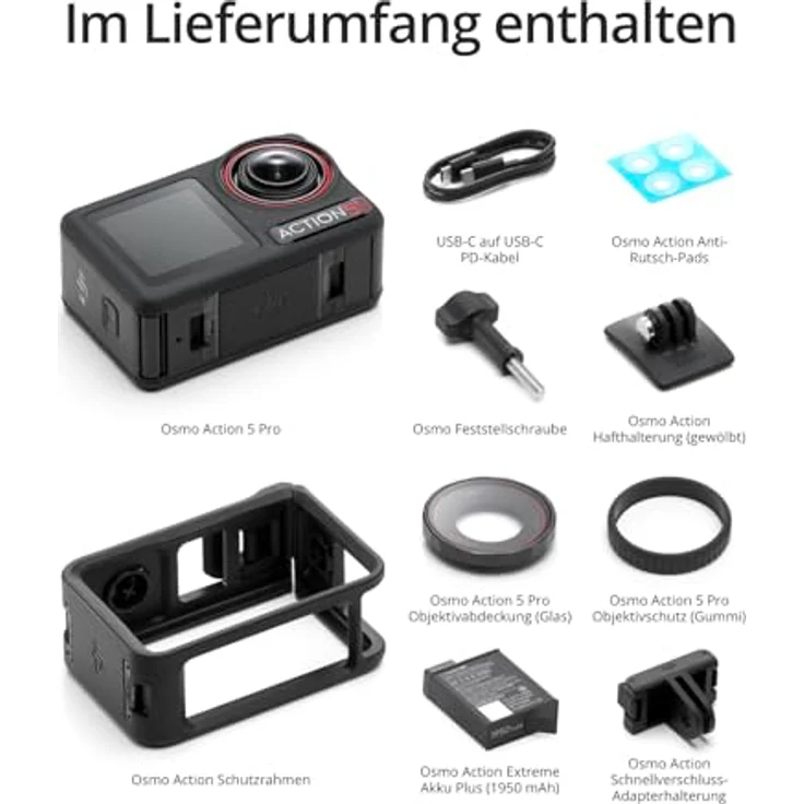 DJI Osmo Action 5 Pro Standard Combo, wasserdichte Kamera mit 1/1,3“ Sensor, 4K/120fps Video, Motivverfolgung, Stabilisierung, Dual OLED Touchscreens, Action Kamera 4K Ideal für Sport, Vlog, schwarz – Bild 5