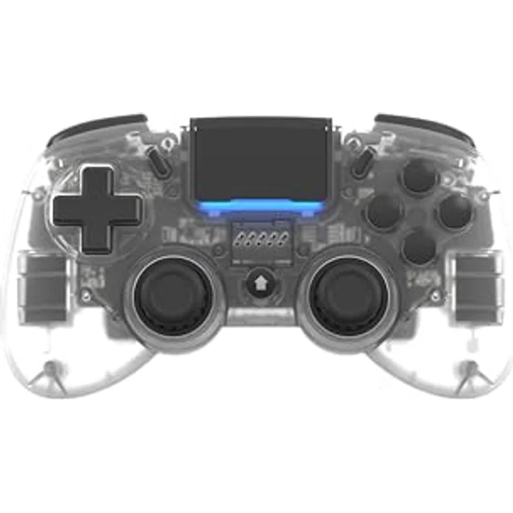 Retro Fighters Mantis Mini Bluetooth Controller, kabelloser Gaming-Controller mit Hall-Effekt-Technologie, transparent für PS4 und PC – Bild 1