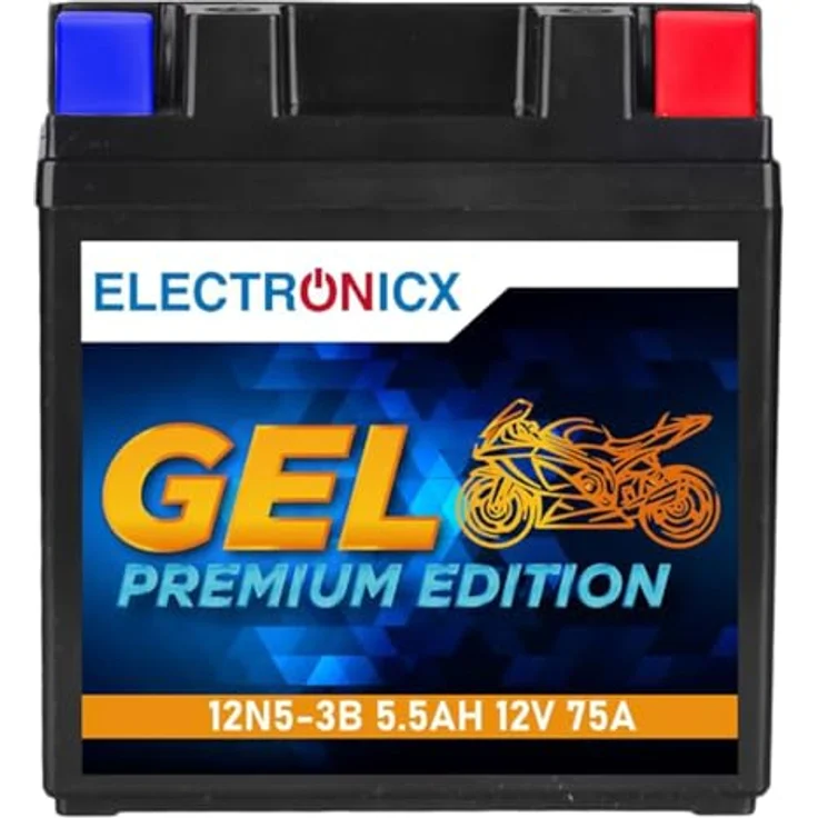 Electronicx Extreme Edition GEL Batterie 5.5Ah 12V für Motorrad, Roller und Quad – wartungsfrei, auslaufsicher, vibrationsfest – Bild 1