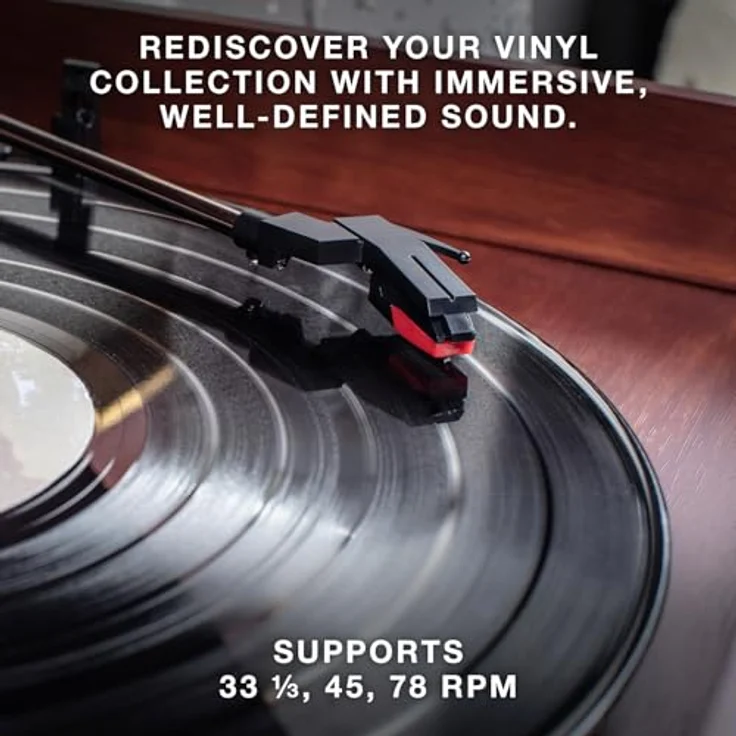 Victrola Classic 6-in-1 Bluetooth Record Player Music Centre - Mahagoni – Bild 5
