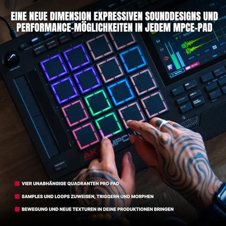 Akai Professional MPC Live III, tragbares Musikproduktions-Center mit 8-Kern-Prozessor, 8 GB RAM, 7" Multi-Touch-Display, integriertem Mikrofon und Stereo-Lautsprechern – Bild 5