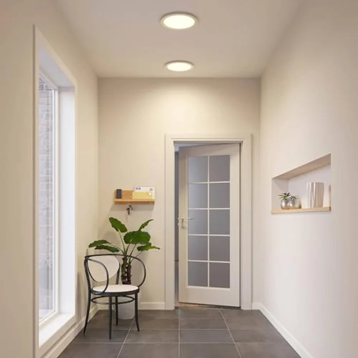 PRIOS LED 'Aureka' (Modern) in Alu aus Aluminium für Wohnzimmer & Esszimmer (1 flammig), Wohnzimmerlampe – Bild 3