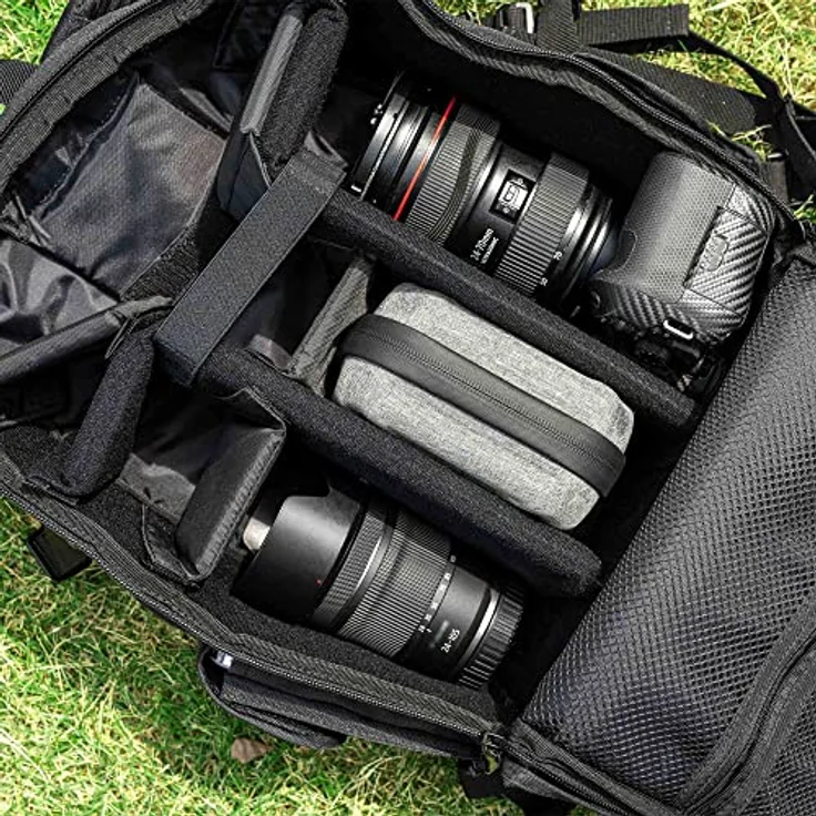 JJC Hartschalen Kamerafiltertasche für 10 Filter bis 95 mm Durchmesser, robuste Aufbewahrungstasche mit Mikrofasertuch, schwarz – Bild 3