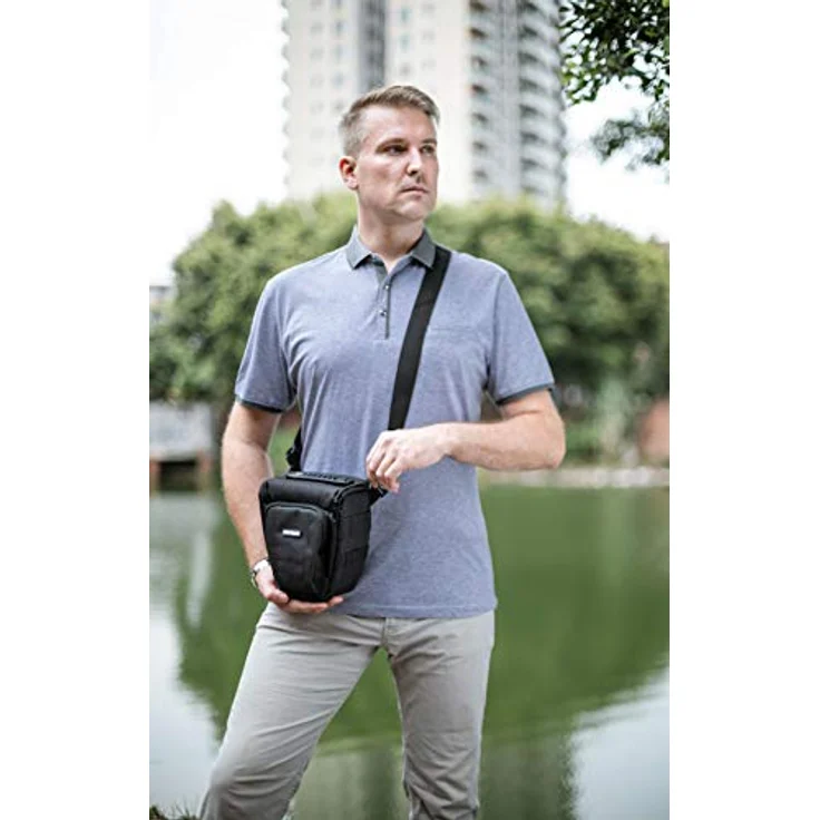 Bodyguard Colttasche Fototasche Spiegelreflex Colt Easy schwarz für Nikon D800 D3500 D5300 D5600 D7500 Canon EOS 2000D 4000D 750D 200D 77D 80D Kameratasche Spiegelreflexkamera – Bild 4