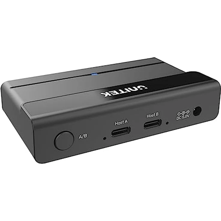 Unitek 7 Port aktiver KVM-Switch | H1310A | Anschlüsse: 3,5 mm Buchse, USB-C, USB-A | Durchsatz: 5 Gbps | 4 x USB-A-Anschluss | 2 x USB-C-Anschluss | Kabellänge: 1M – Bild 1