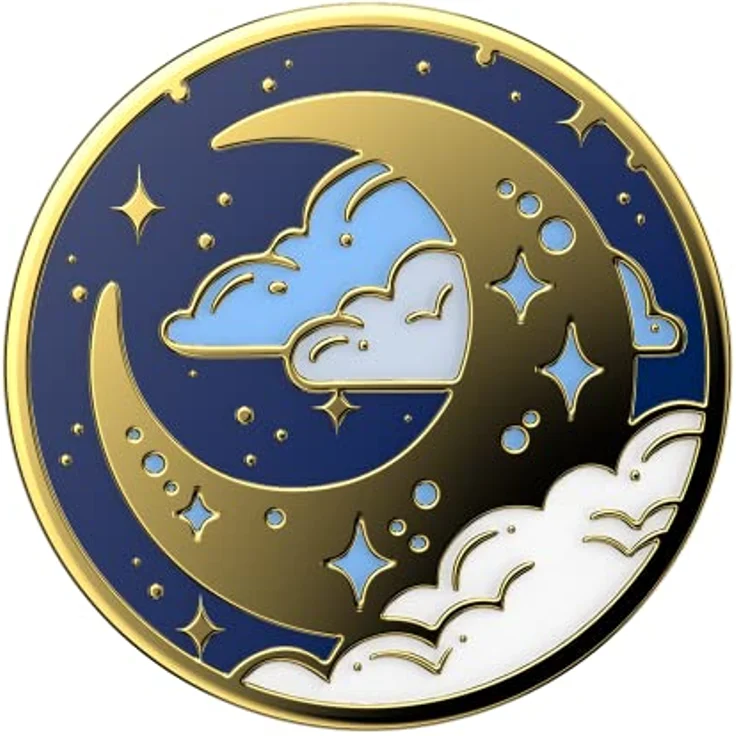 PopSockets: PopGrip - Ausziehbarer Sockel und Griff mit einem Austauschbarem Top für Smartphones und Tablets - Enamel Fly Me to Moon – Bild 2