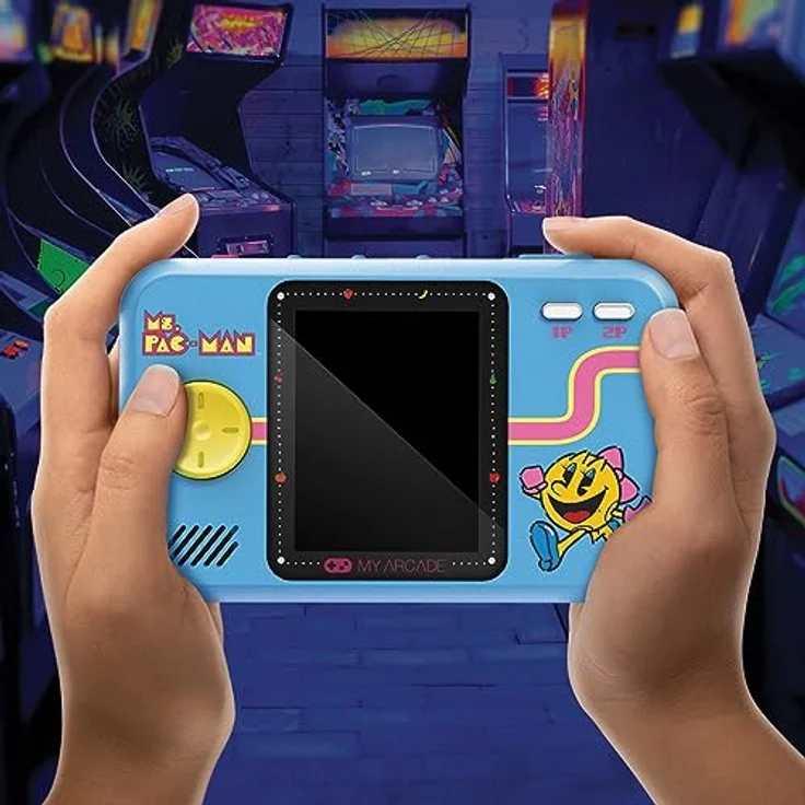 My Arcade Pocket Player Ms PacMan Portable, 2.75” Farbdisplay, ergonomisches Design, USB-C und Batteriebetrieb – Bild 6