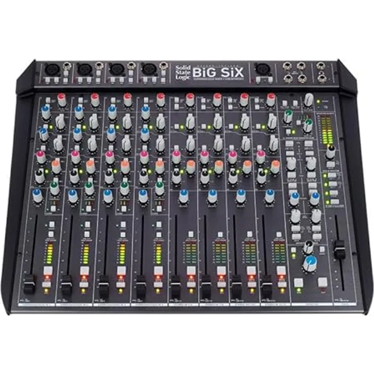Solid State Logic BiG SiX SuperAnalogue™ Mixer & USB Interface, professionelles Mischpult mit G-Series Bus Kompressor und 16-Kanal USB-Interface