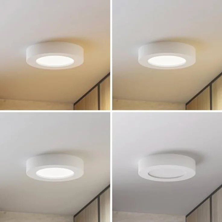PRIOS LED Deckenleuchte 'Edwina' in Weiß aus Aluminium für Badezimmer (1 flammig) - Energiesparende LED-Deckenlampe – Bild 3