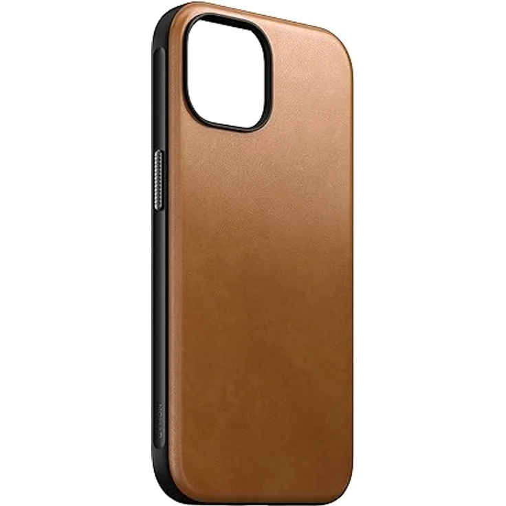 NOMAD Modern Leather Case | für iPhone 15 | Schutzhülle aus Polycarbonat und hochwertigem Echtleder | MagSafe-kompatibel | English Tan – Bild 4