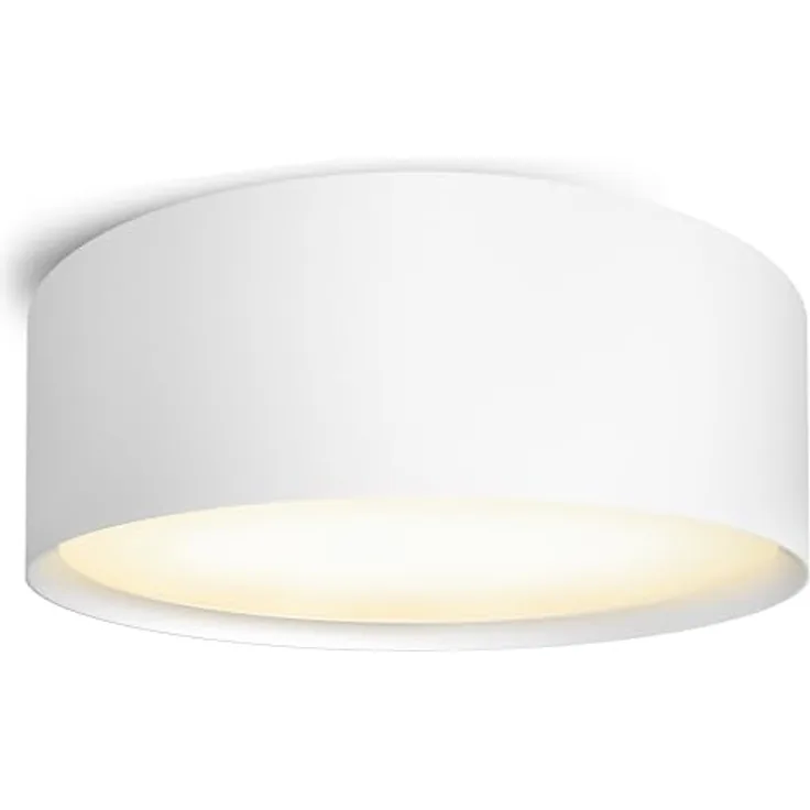 SSC-LUXon PIATO Deckenspot groß LED - Deckenlampe weiß flach mit warmweißem Licht - 20W Spot Strahler innen pulverbeschichtet