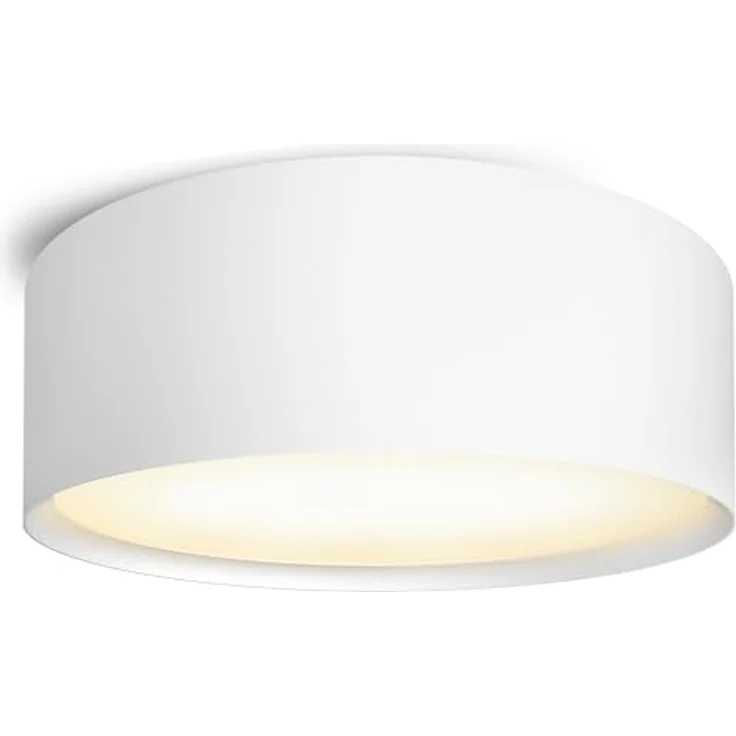 SSC-LUXon PIATO Deckenspot groß LED - Deckenlampe weiß flach mit warmweißem Licht - 20W Spot Strahler innen pulverbeschichtet – Bild 1