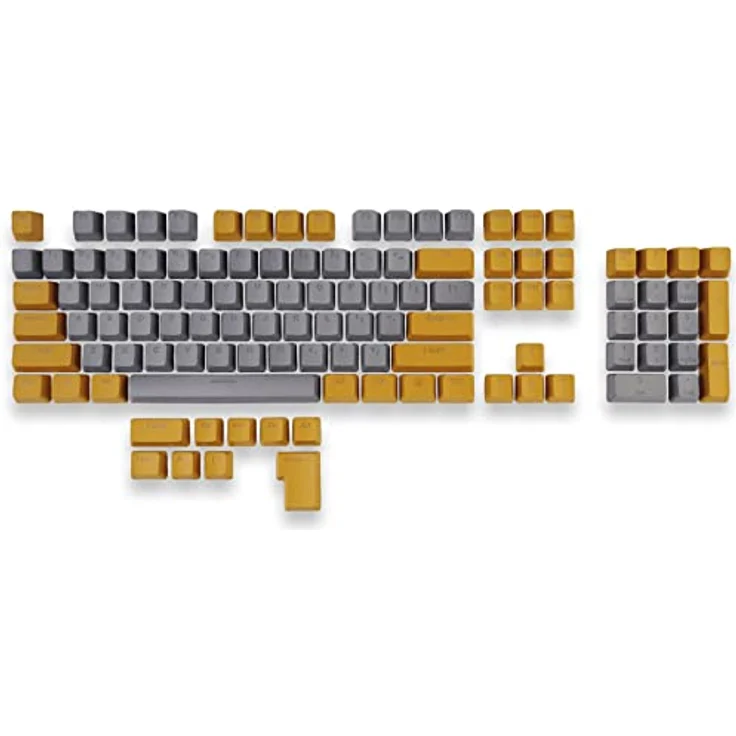 MOUNTAIN Wulfenite A Backlit Keycap Set, 113-tlg. in Grau/Orange, PBT Double-Shot, ISO-Addon  – Bild 1