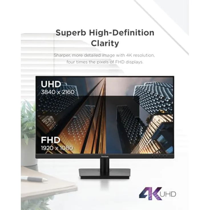 ViewSonic VA3208-4K-HD 32 Zoll 4K UHD Monitor with HDR 10 and Dual HDMI and DisplayPort – Bild 4