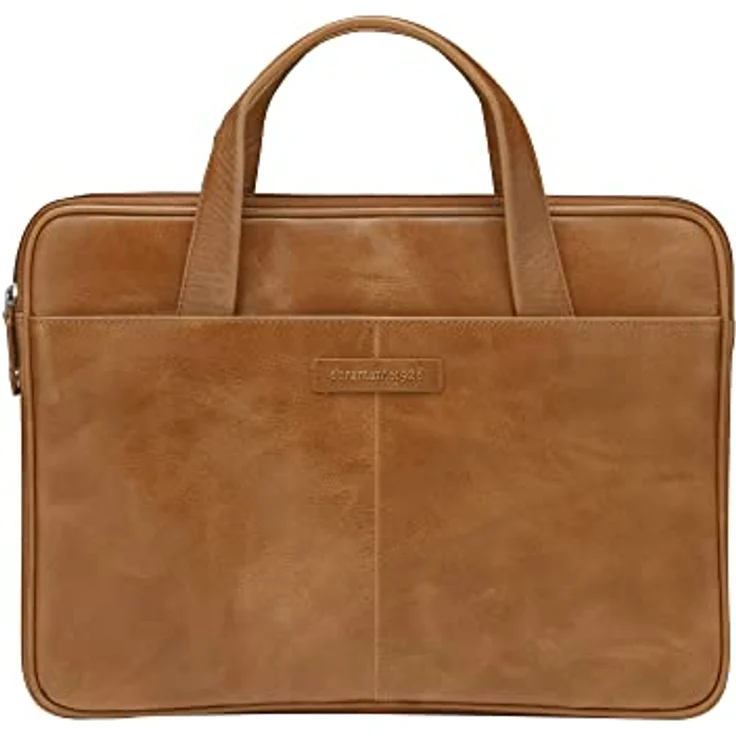 dbramante1928 - Silkeborg Laptoptasche für Damen & Herren 13 Zoll - Tasche mit zwei strukturierten Ledergriffen - Aus robustem, hochwertigem Vollnarbenleder - Golden Tan N.E. (2nd Gen) – Bild 1