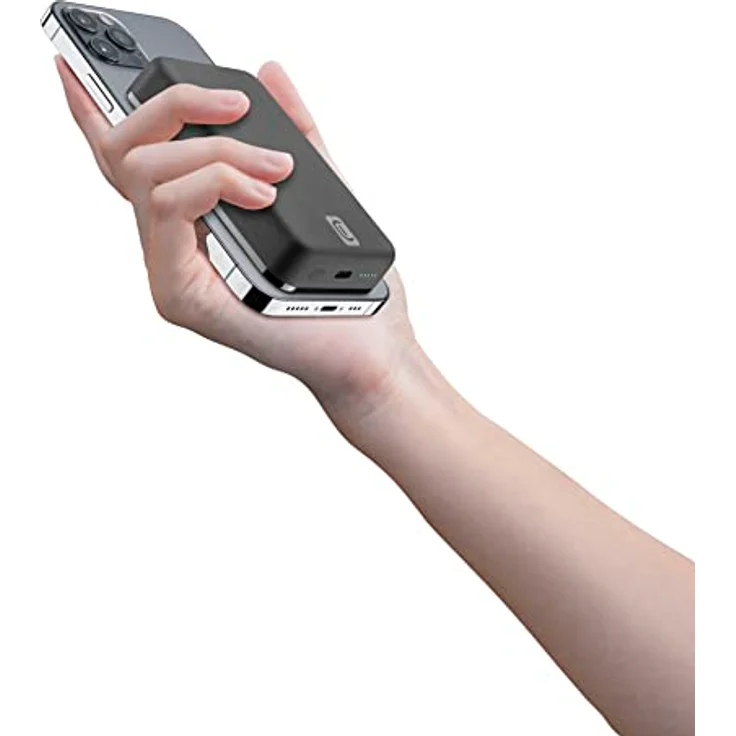 Cellularline | Wireless Powerbank MAG 10000 | Tragbares Ladegerät kompatibel mit Mag Safe-System - Kapazität 10000mAh - Kabelloses Laden 7.5W - Für iPhone 12 und höher - Schwarz – Bild 4