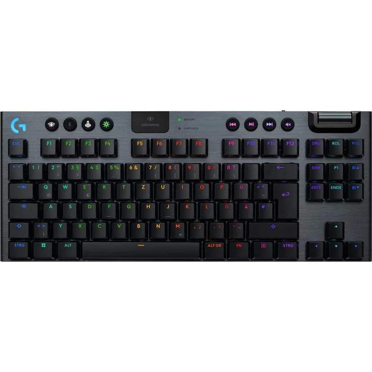 Logitech G915 X LIGHTSPEED TKL, Gaming-Tastatur mit fachen GL-Switches, Aluminium-Oberschale, RGB, schwarz