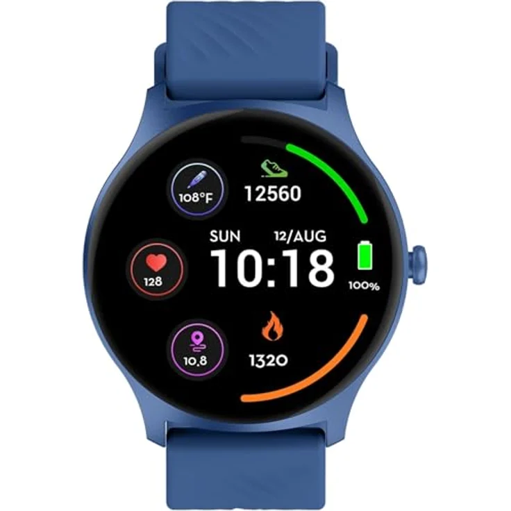 Denver Smartwatch SWC-387BU, Bluetooth Smart Watch mit AMOLED-Full-Touch-Display, Gesundheits- und Fitness-Tracking, blau – Bild 5