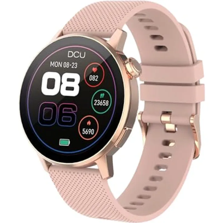 DCU TECNOLOGIC GEOTRACK S GPS Smartwatch, 1,32 Zoll AMOLED Display, Höhenmesser, Barometer, Kompass, über 130 Sportmodi, Bluetooth-Anrufe, IP68 spritzwassergeschützt, kompatibel mit Android/iOS