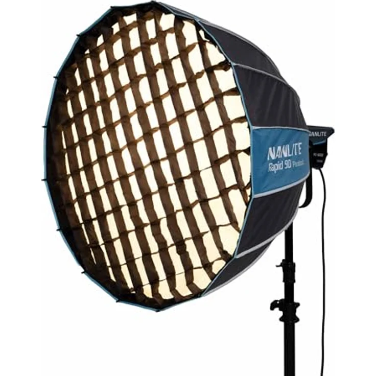 Nanlite Rapid 90, 35" Parabollichtbox mit Gitter, Bowens Halterung und Tragetasche, schnell auf- und abbaubar – Bild 4