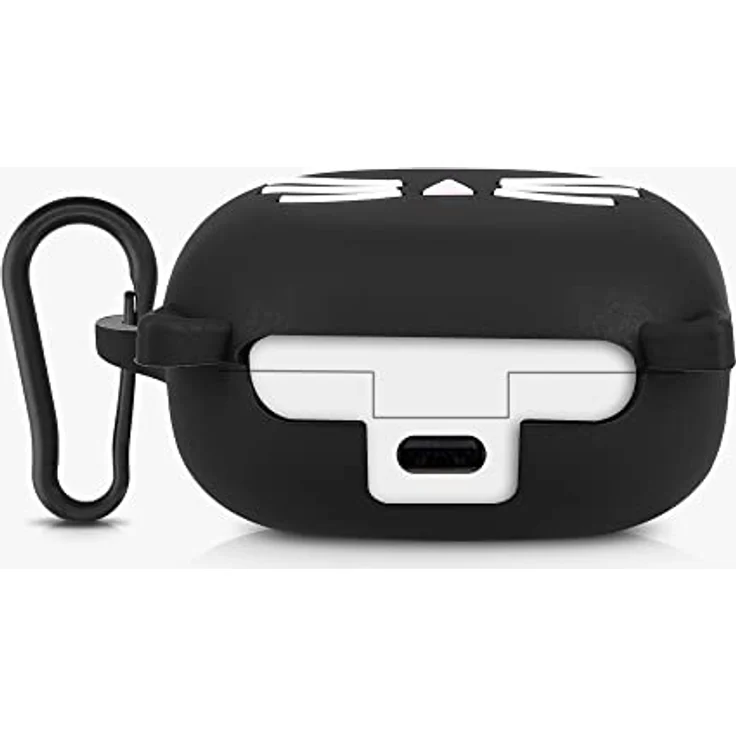 kwmobile Hülle kompatibel mit Samsung Galaxy Buds 2 Pro/Buds 2 / Buds Live - Silikon Kopfhörer Schutzhülle Case Cover Schwarz Weiß – Bild 3