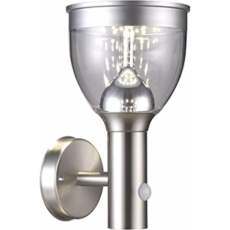 4er Set LED Edelstahl Solar Leuchten Steck Leuchten Erdspieß Außen Beleuchtung Akku Globo 33253-4